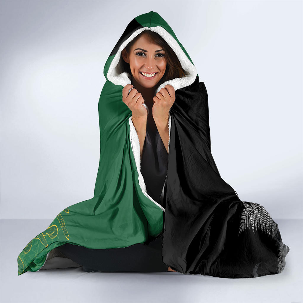 New Zealand - South Africa Greatest Rivals Rugby Hooded Blanket Kiwi Vs Bokke