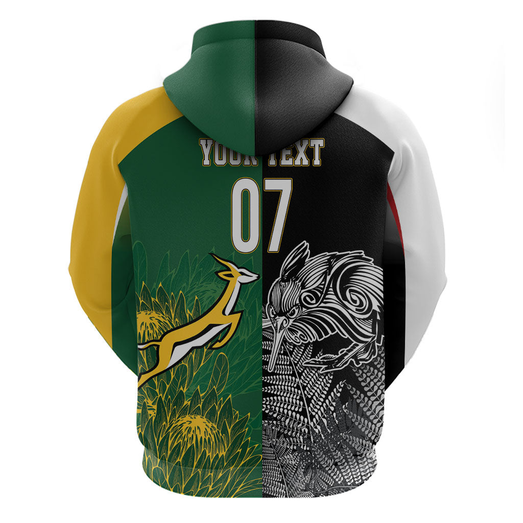 New Zealand - South Africa Greatest Rivals Rugby Custom Hoodie Kiwi Vs Bokke