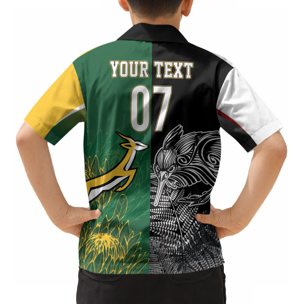 New Zealand - South Africa Greatest Rivals Rugby Custom Kid Hawaiian Shirt Kiwi Vs Bokke