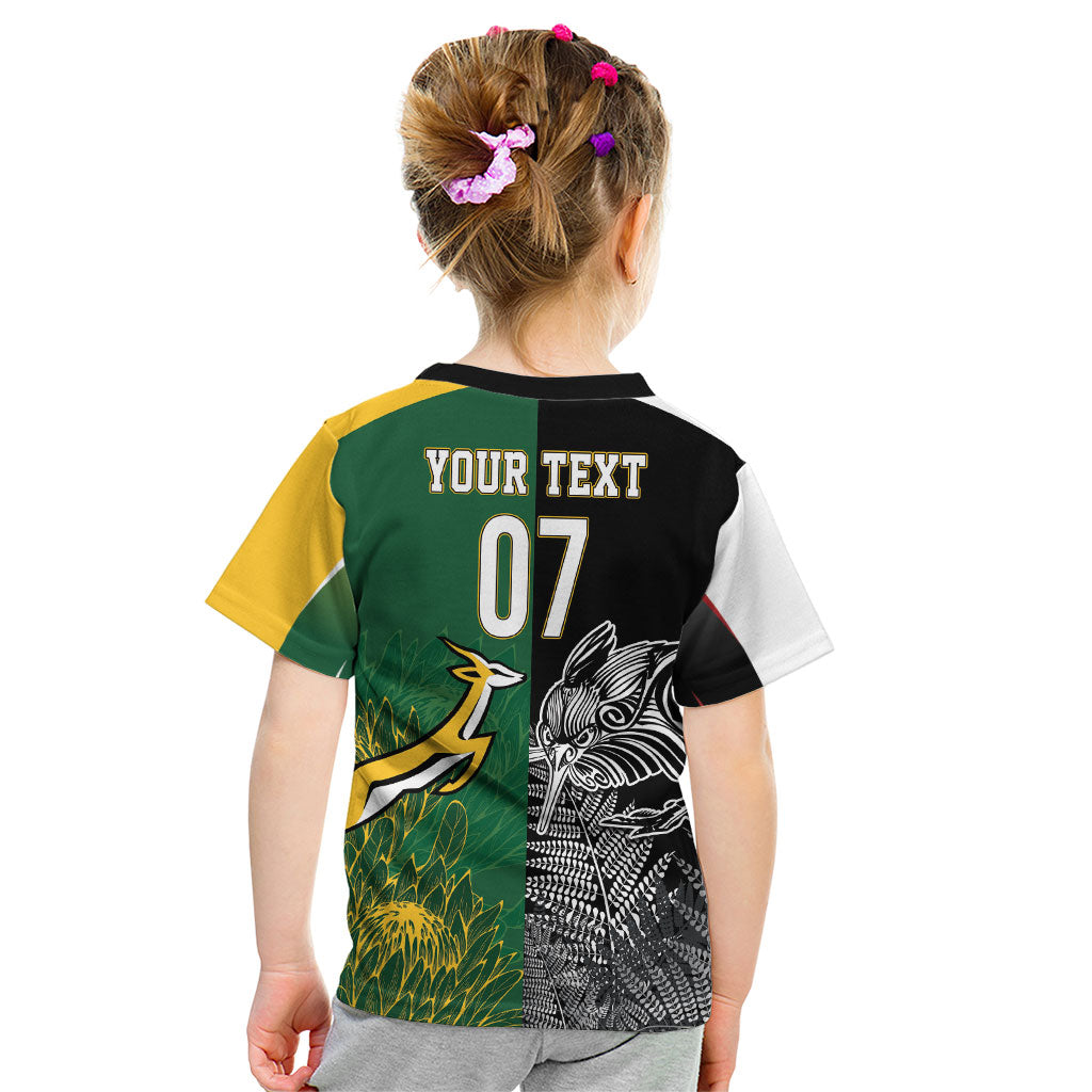 New Zealand - South Africa Greatest Rivals Rugby Custom Kid T Shirt Kiwi Vs Bokke