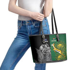 New Zealand - South Africa Greatest Rivals Rugby Leather Tote Bag Kiwi Vs Bokke