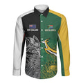 New Zealand - South Africa Greatest Rivals Rugby Custom Long Sleeve Button Shirt Kiwi Vs Bokke