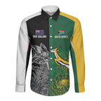 New Zealand - South Africa Greatest Rivals Rugby Custom Long Sleeve Button Shirt Kiwi Vs Bokke