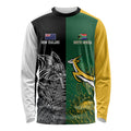 New Zealand - South Africa Greatest Rivals Rugby Custom Long Sleeve Shirt Kiwi Vs Bokke
