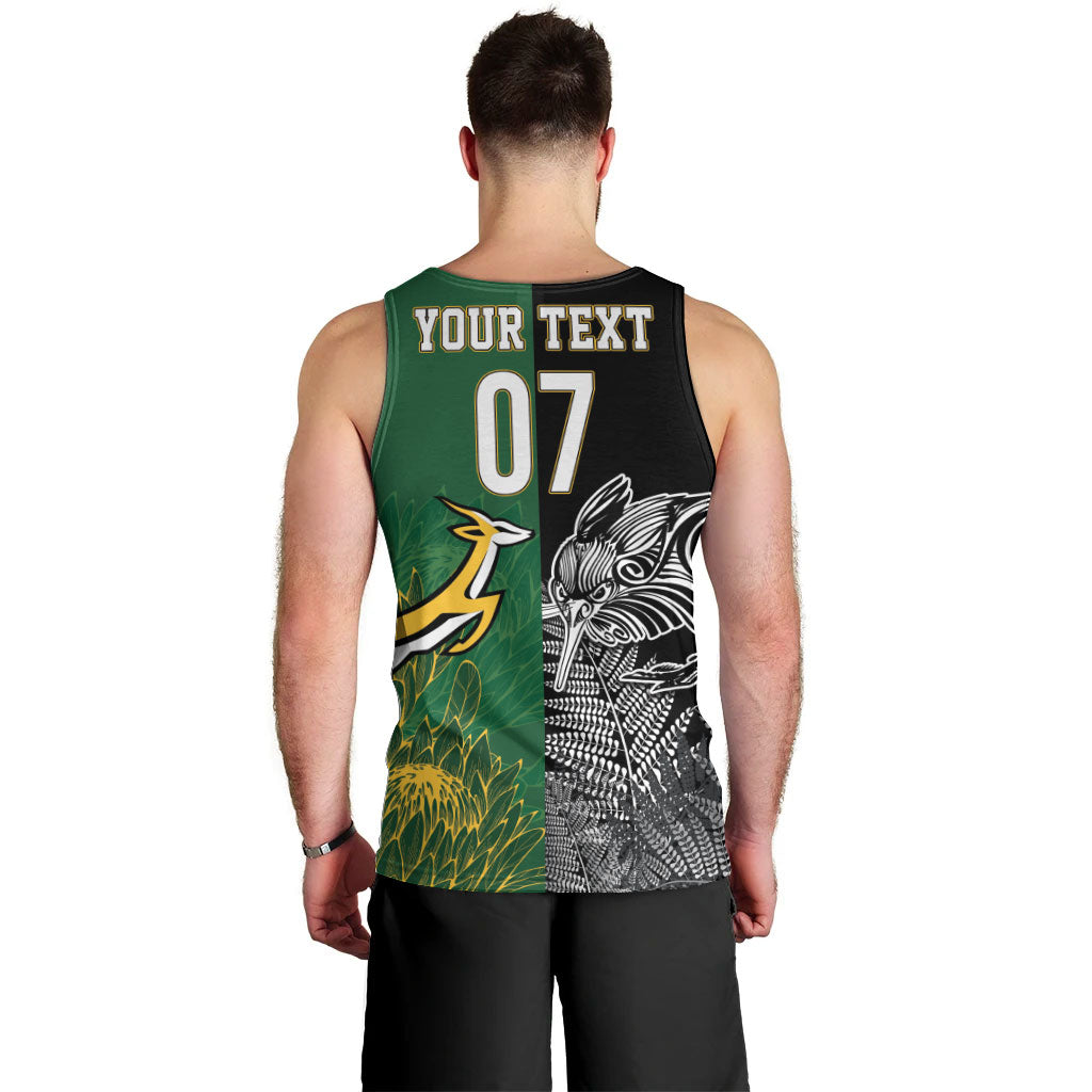 New Zealand - South Africa Greatest Rivals Rugby Custom Men Tank Top Kiwi Vs Bokke