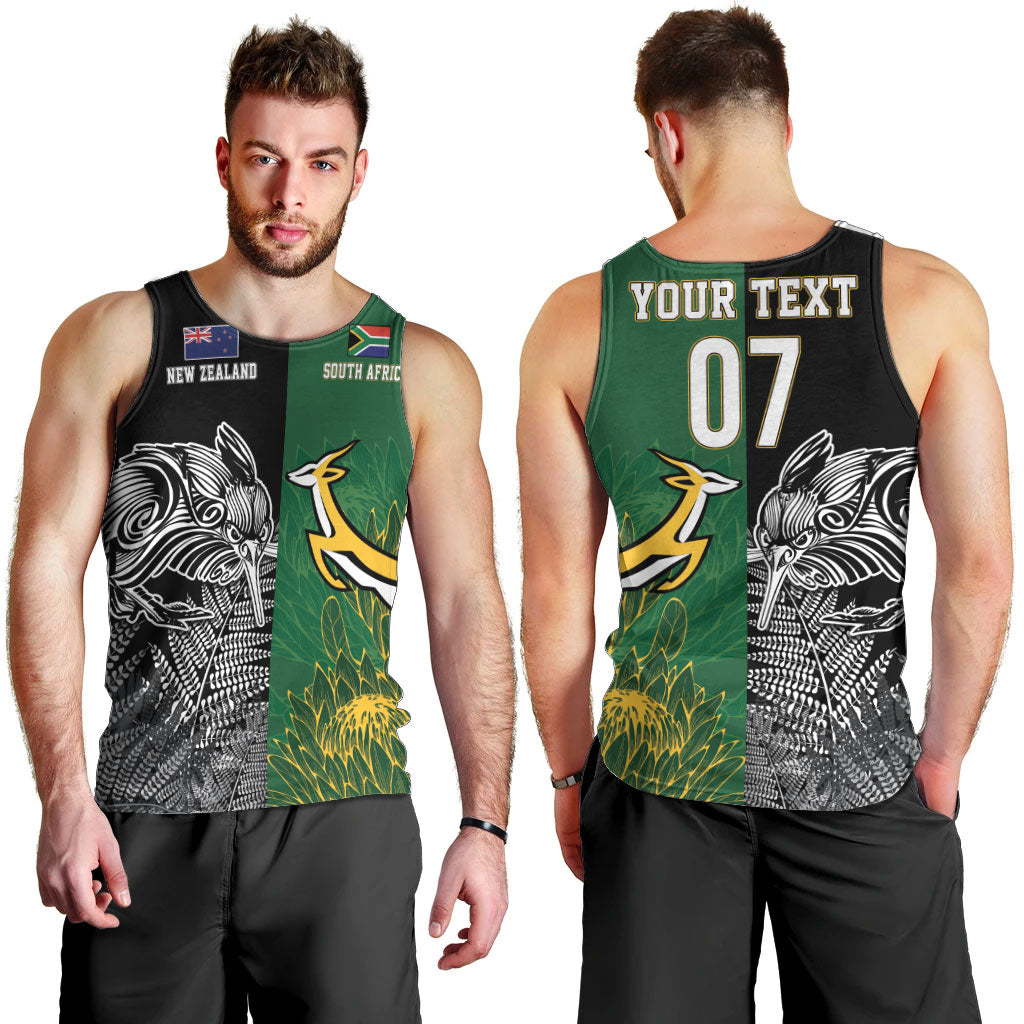 New Zealand - South Africa Greatest Rivals Rugby Custom Men Tank Top Kiwi Vs Bokke