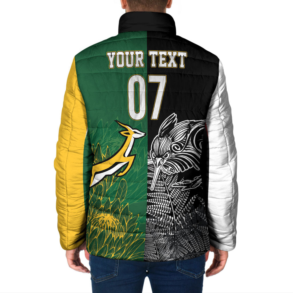 New Zealand - South Africa Greatest Rivals Rugby Custom Padded Jacket Kiwi Vs Bokke