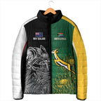 New Zealand - South Africa Greatest Rivals Rugby Custom Padded Jacket Kiwi Vs Bokke