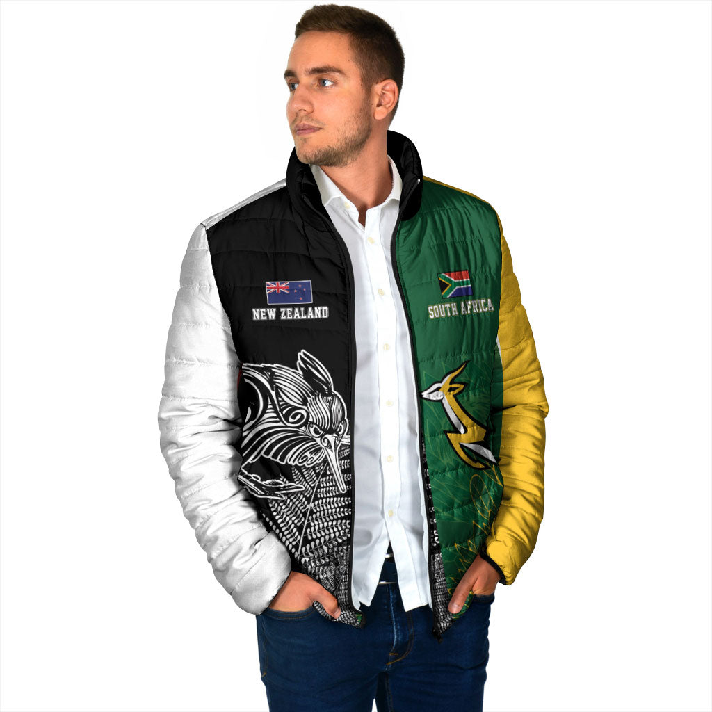 New Zealand - South Africa Greatest Rivals Rugby Custom Padded Jacket Kiwi Vs Bokke