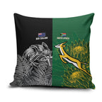 New Zealand - South Africa Greatest Rivals Rugby Pillow Cover Kiwi Vs Bokke