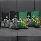 New Zealand - South Africa Greatest Rivals Rugby Pillow Cover Kiwi Vs Bokke