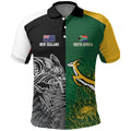 New Zealand - South Africa Greatest Rivals Rugby Custom Polo Shirt Kiwi Vs Bokke