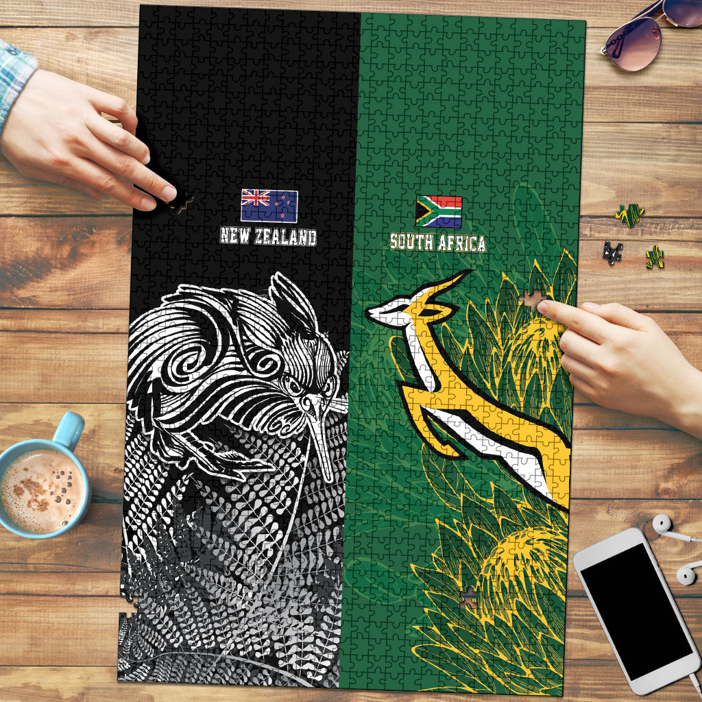 New Zealand - South Africa Greatest Rivals Rugby Puzzle Kiwi Vs Bokke
