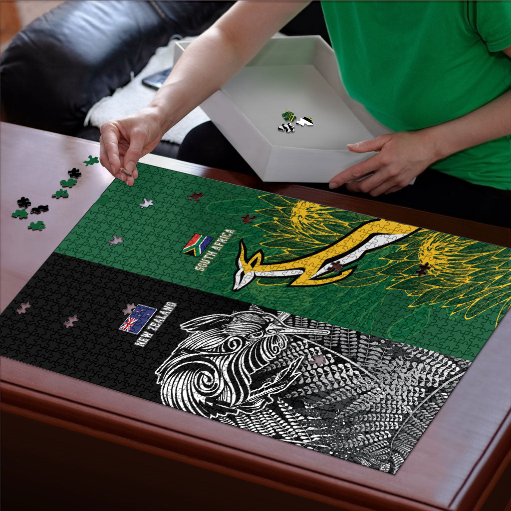 New Zealand - South Africa Greatest Rivals Rugby Puzzle Kiwi Vs Bokke
