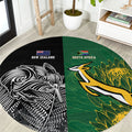 New Zealand - South Africa Greatest Rivals Rugby Round Carpet Kiwi Vs Bokke