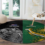 New Zealand - South Africa Greatest Rivals Rugby Round Carpet Kiwi Vs Bokke