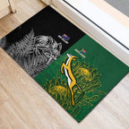 New Zealand - South Africa Greatest Rivals Rugby Rubber Doormat Kiwi Vs Bokke
