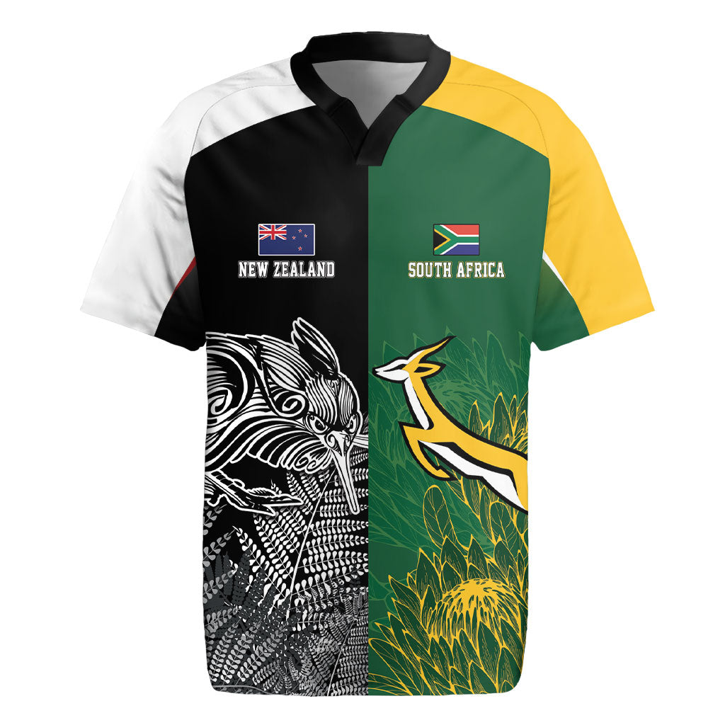 New Zealand - South Africa Greatest Rivals Rugby Custom Rugby Jersey Kiwi Vs Bokke