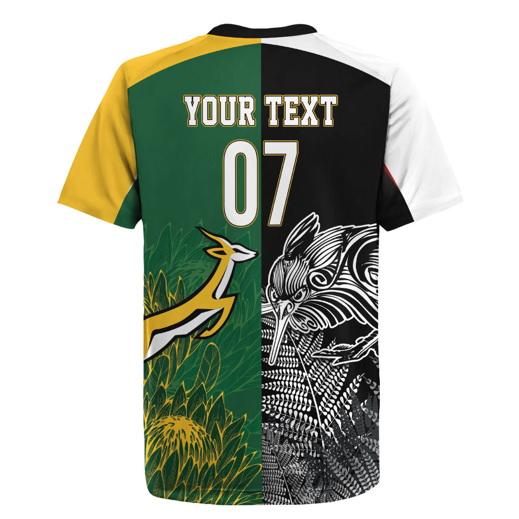 New Zealand - South Africa Greatest Rivals Rugby Custom Rugby Jersey Kiwi Vs Bokke