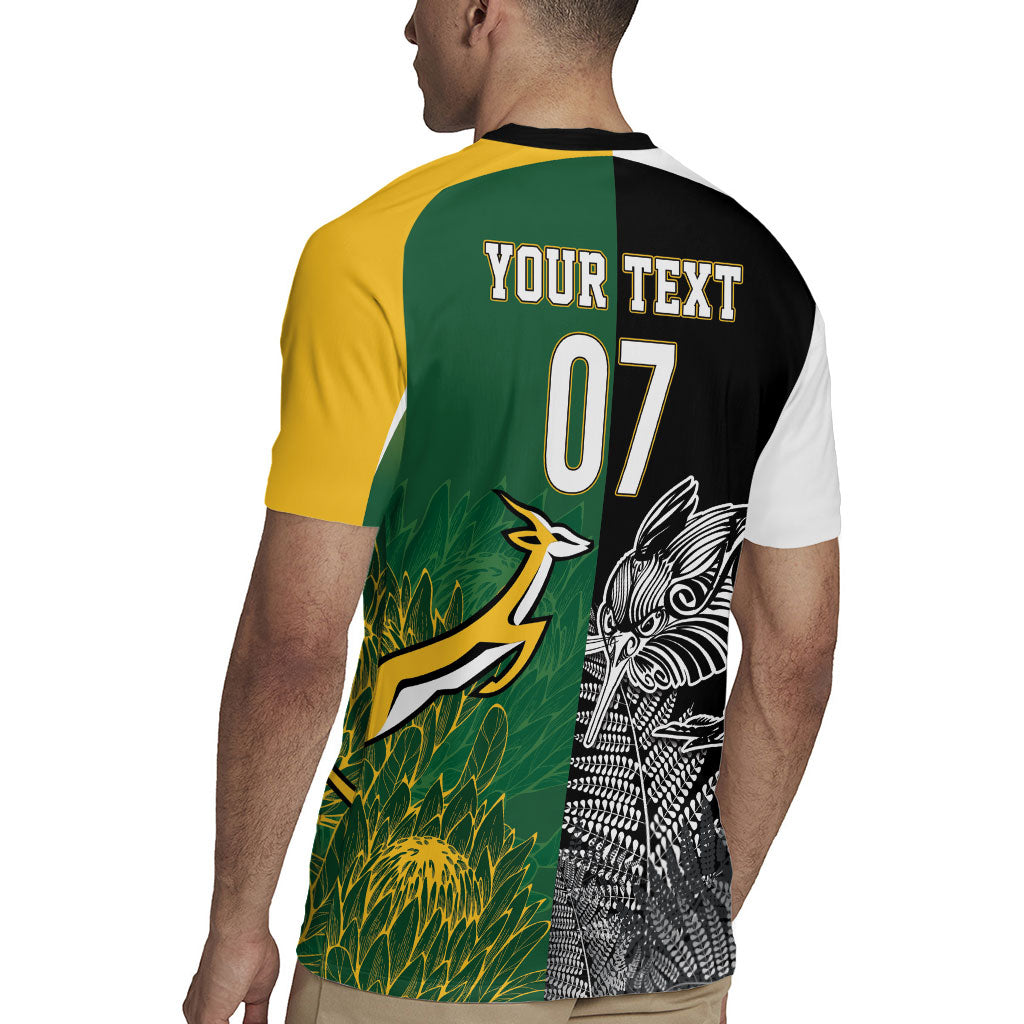 New Zealand - South Africa Greatest Rivals Rugby Custom Rugby Jersey Kiwi Vs Bokke