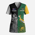New Zealand - South Africa Greatest Rivals Rugby Custom Scrub Top Kiwi Vs Bokke
