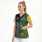 New Zealand - South Africa Greatest Rivals Rugby Custom Scrub Top Kiwi Vs Bokke
