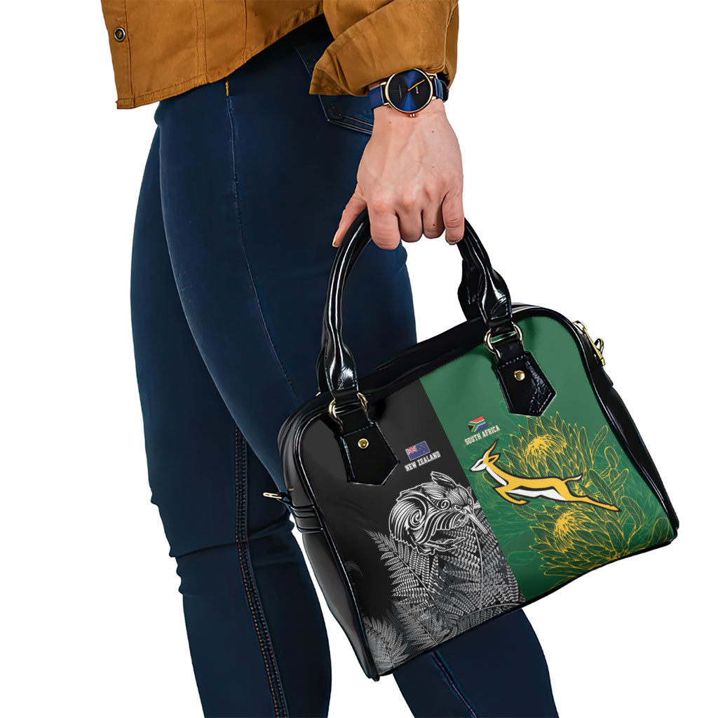 New Zealand - South Africa Greatest Rivals Rugby Shoulder Handbag Kiwi Vs Bokke