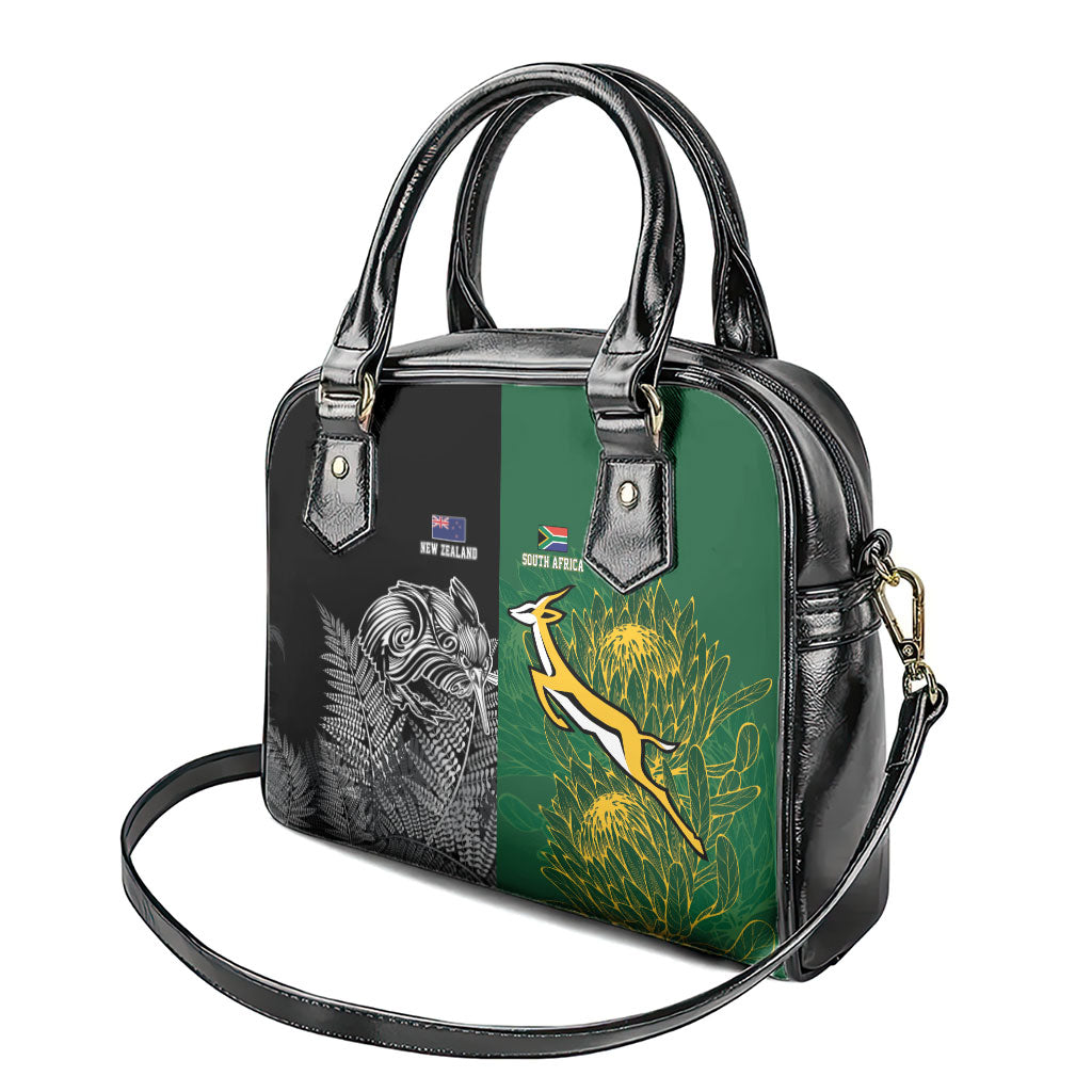 New Zealand - South Africa Greatest Rivals Rugby Shoulder Handbag Kiwi Vs Bokke