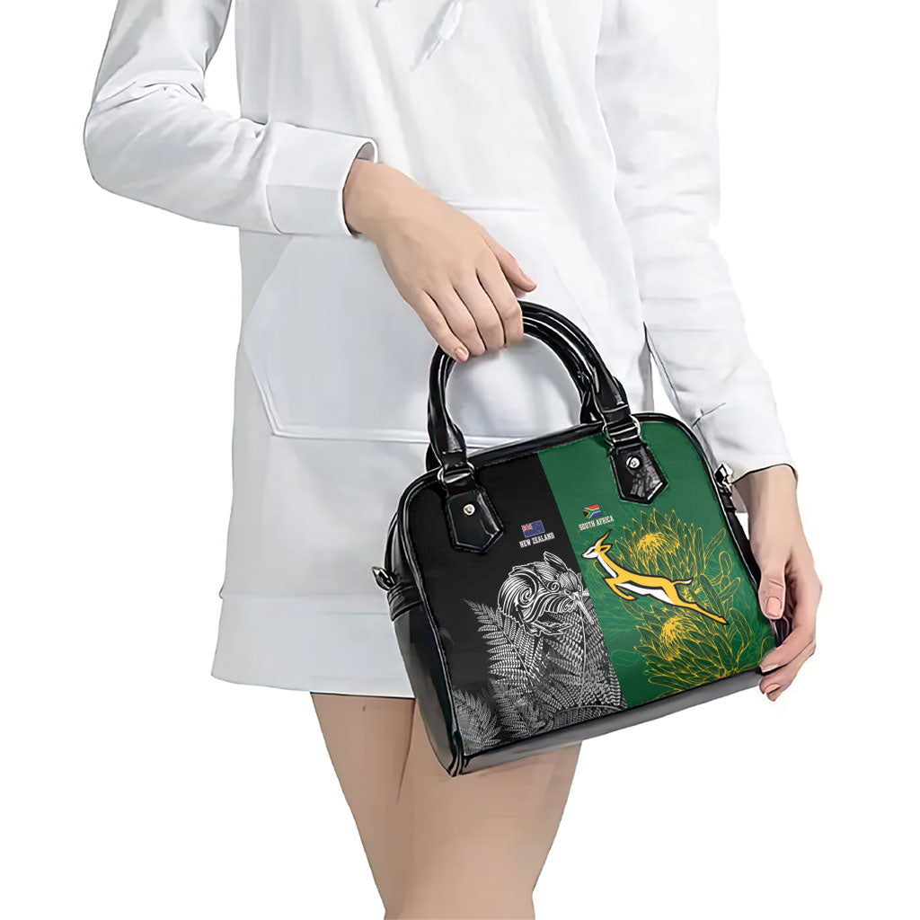 New Zealand - South Africa Greatest Rivals Rugby Shoulder Handbag Kiwi Vs Bokke