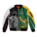 New Zealand - South Africa Greatest Rivals Rugby Custom Sleeve Zip Bomber Jacket Kiwi Vs Bokke