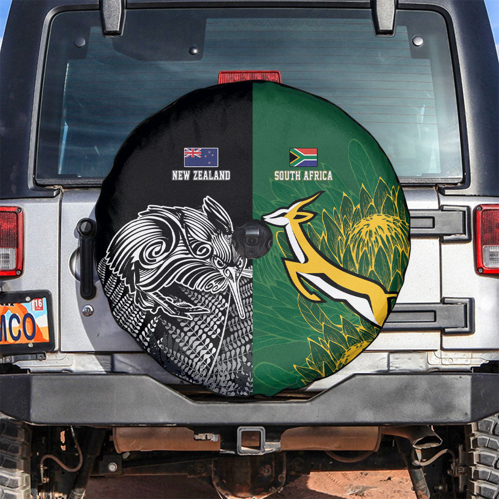 New Zealand - South Africa Greatest Rivals Rugby Spare Tire Cover Kiwi Vs Bokke