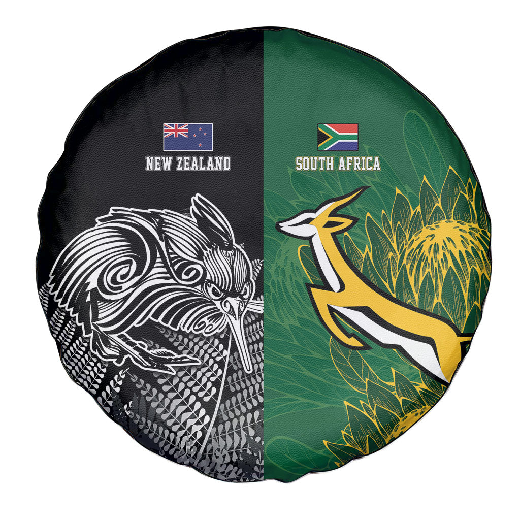 New Zealand - South Africa Greatest Rivals Rugby Spare Tire Cover Kiwi Vs Bokke