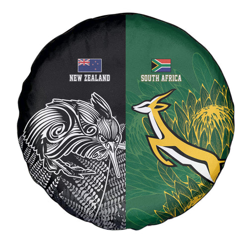 New Zealand - South Africa Greatest Rivals Rugby Spare Tire Cover Kiwi Vs Bokke