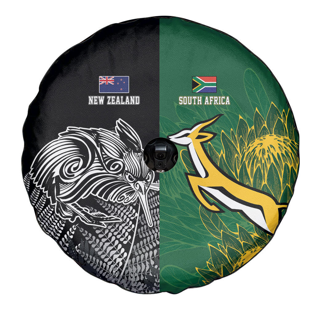 New Zealand - South Africa Greatest Rivals Rugby Spare Tire Cover Kiwi Vs Bokke