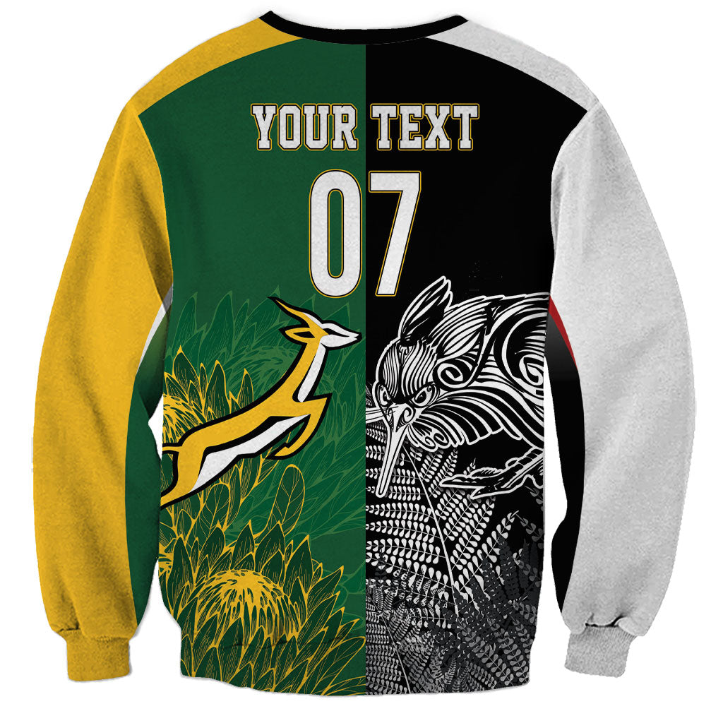 New Zealand - South Africa Greatest Rivals Rugby Custom Sweatshirt Kiwi Vs Bokke