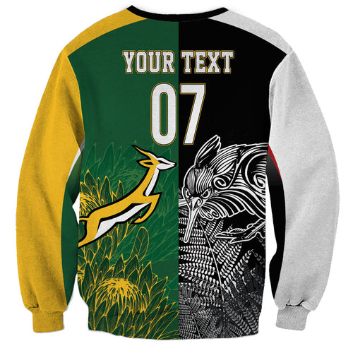 New Zealand - South Africa Greatest Rivals Rugby Custom Sweatshirt Kiwi Vs Bokke