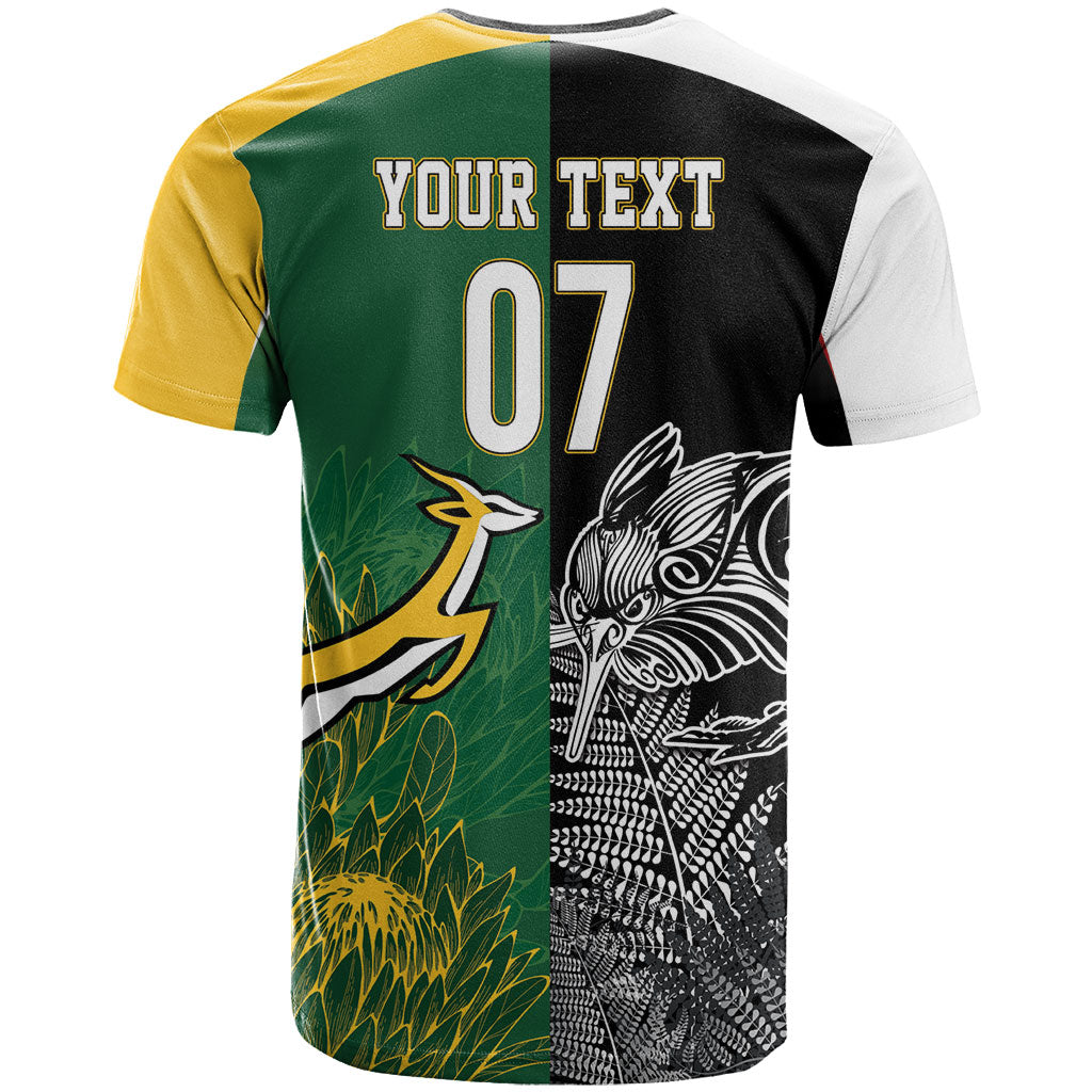 New Zealand - South Africa Greatest Rivals Rugby Custom T Shirt Kiwi Vs Bokke