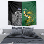 New Zealand - South Africa Greatest Rivals Rugby Tapestry Kiwi Vs Bokke