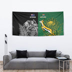 New Zealand - South Africa Greatest Rivals Rugby Tapestry Kiwi Vs Bokke