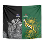 New Zealand - South Africa Greatest Rivals Rugby Tapestry Kiwi Vs Bokke