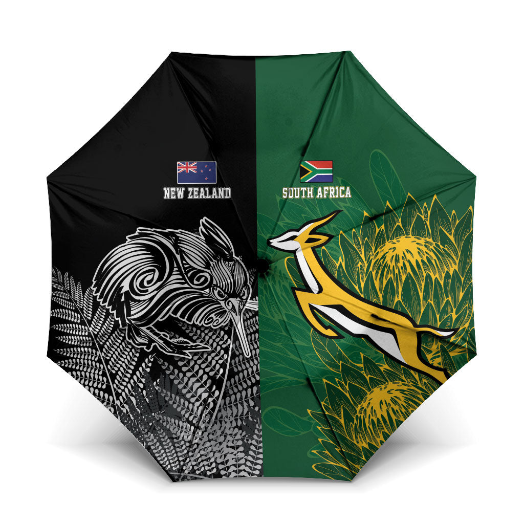 New Zealand - South Africa Greatest Rivals Rugby Umbrella Kiwi Vs Bokke