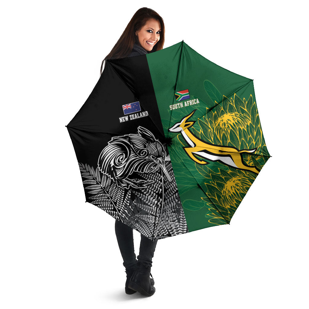 New Zealand - South Africa Greatest Rivals Rugby Umbrella Kiwi Vs Bokke