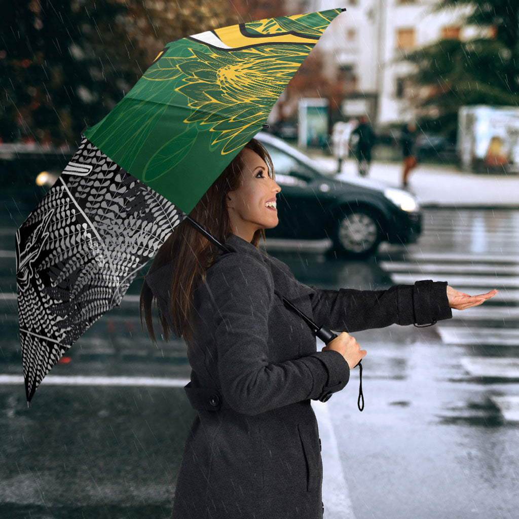 New Zealand - South Africa Greatest Rivals Rugby Umbrella Kiwi Vs Bokke