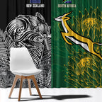 New Zealand - South Africa Greatest Rivals Rugby Window Curtain Kiwi Vs Bokke