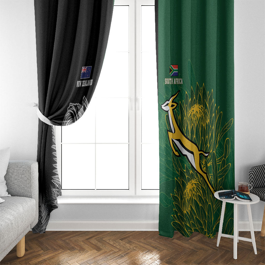 New Zealand - South Africa Greatest Rivals Rugby Window Curtain Kiwi Vs Bokke