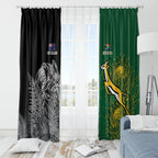 New Zealand - South Africa Greatest Rivals Rugby Window Curtain Kiwi Vs Bokke