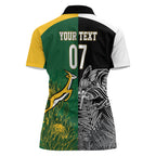 New Zealand - South Africa Greatest Rivals Rugby Custom Women Polo Shirt Kiwi Vs Bokke