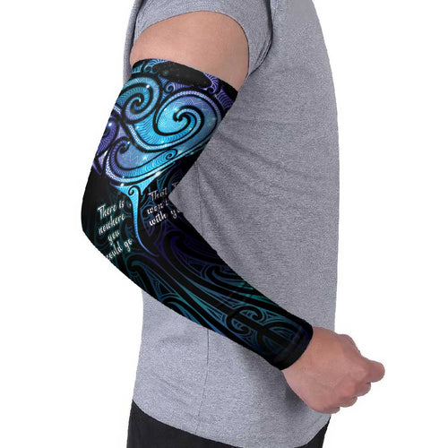 Aotearoa Maori Te Whai Rahi Arm Sleeves Tala - Nowhere You Could Go That I Won't Be With You - Aussie Hoodie