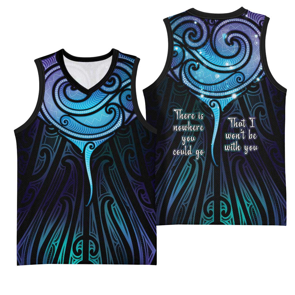 Aotearoa Maori Te Whai Rahi Basketball Jersey Tala - Nowhere You Could Go That I Won't Be With You - Aussie Hoodie