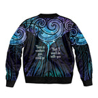 Aotearoa Maori Te Whai Rahi Bomber Jacket Tala - Nowhere You Could Go That I Won't Be With You - Aussie Hoodie